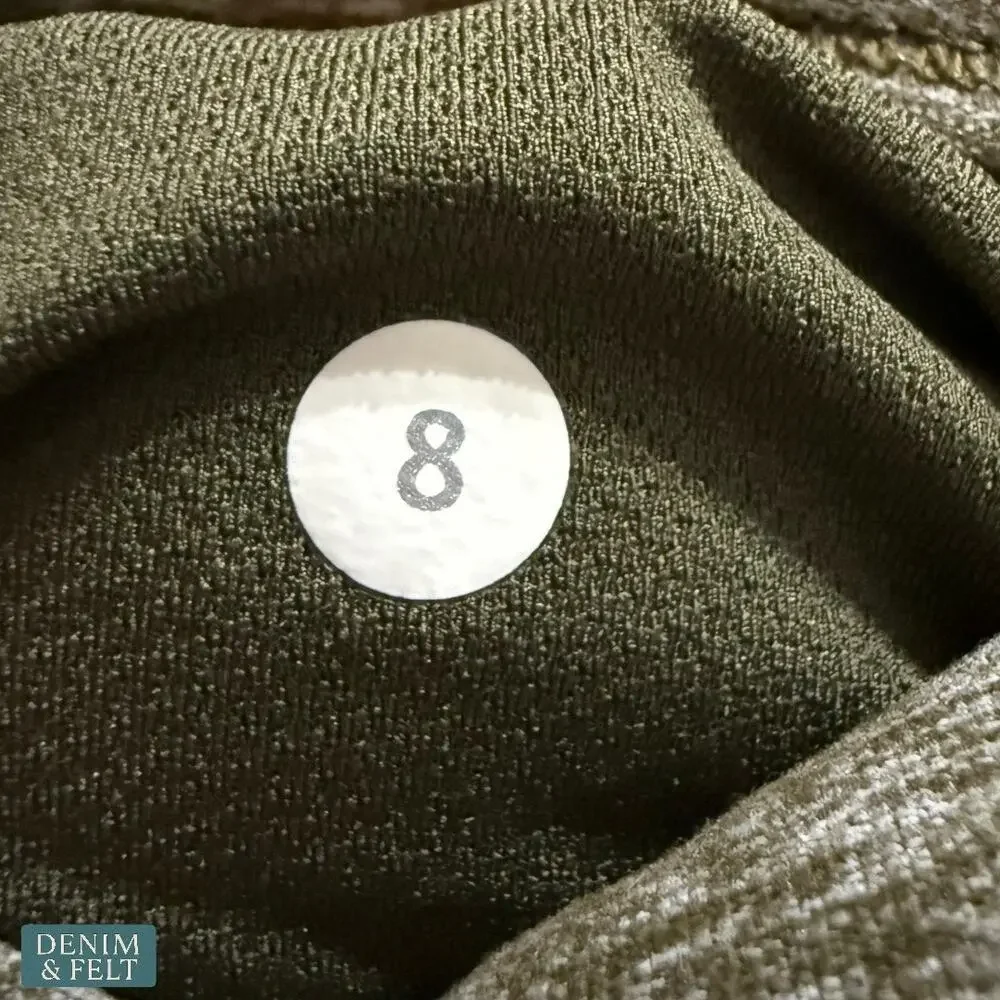Lululemon Rush Hour 1/2 Zip Pullover‎ Sweatshirt Olive Green Size 8 ~ EUC!!